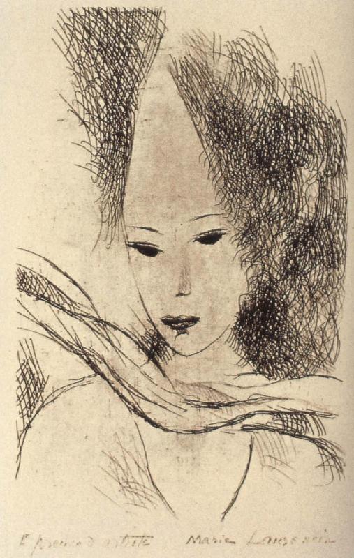 Marie Laurencin Woman wearing the big hat